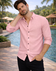 Men's Sage Green Premium Linen-Blend Shirt