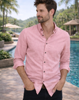 Men's Sage Green Premium Linen-Blend Shirt