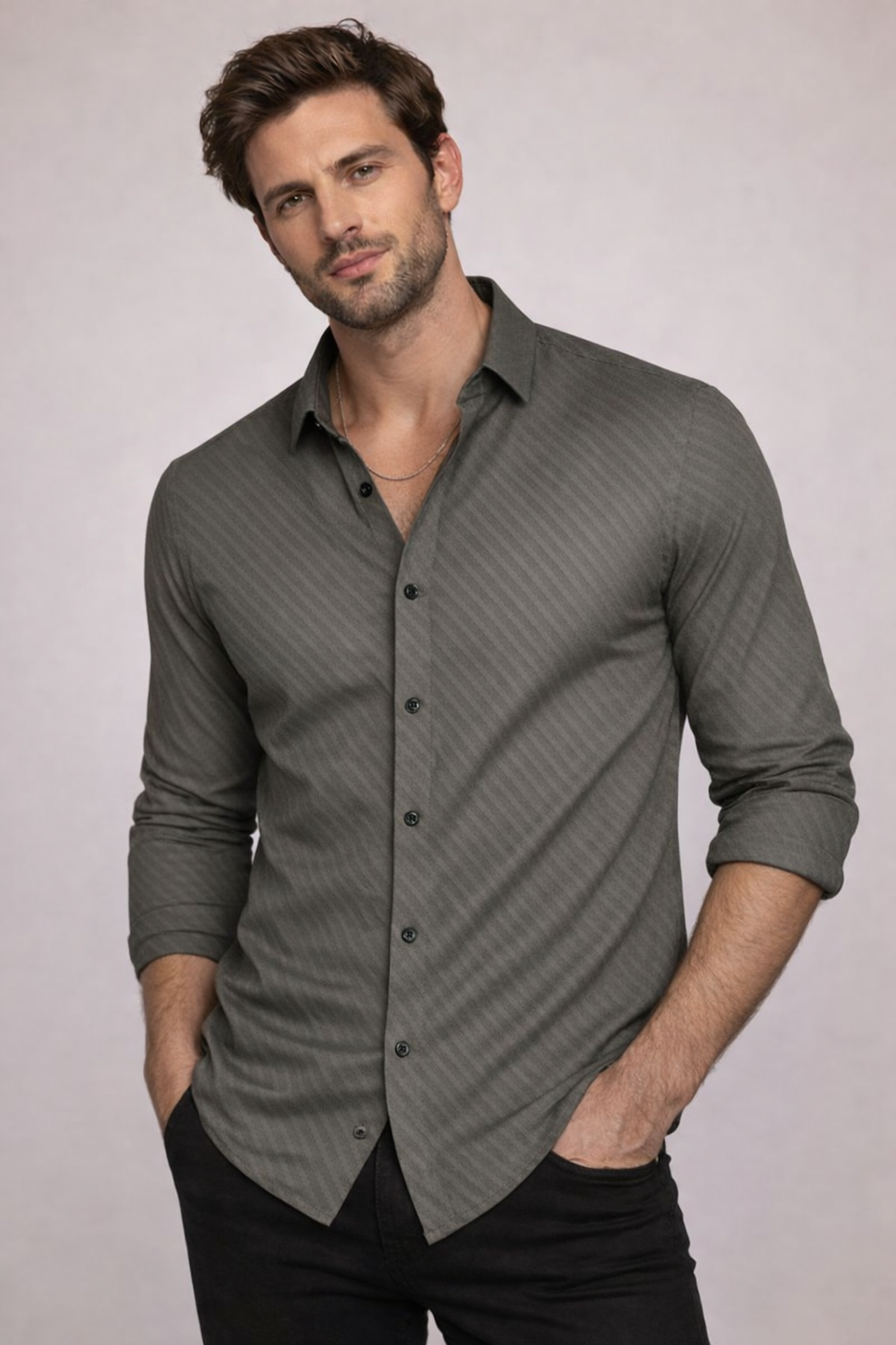 Men’s Slim Fit Casual Shirt