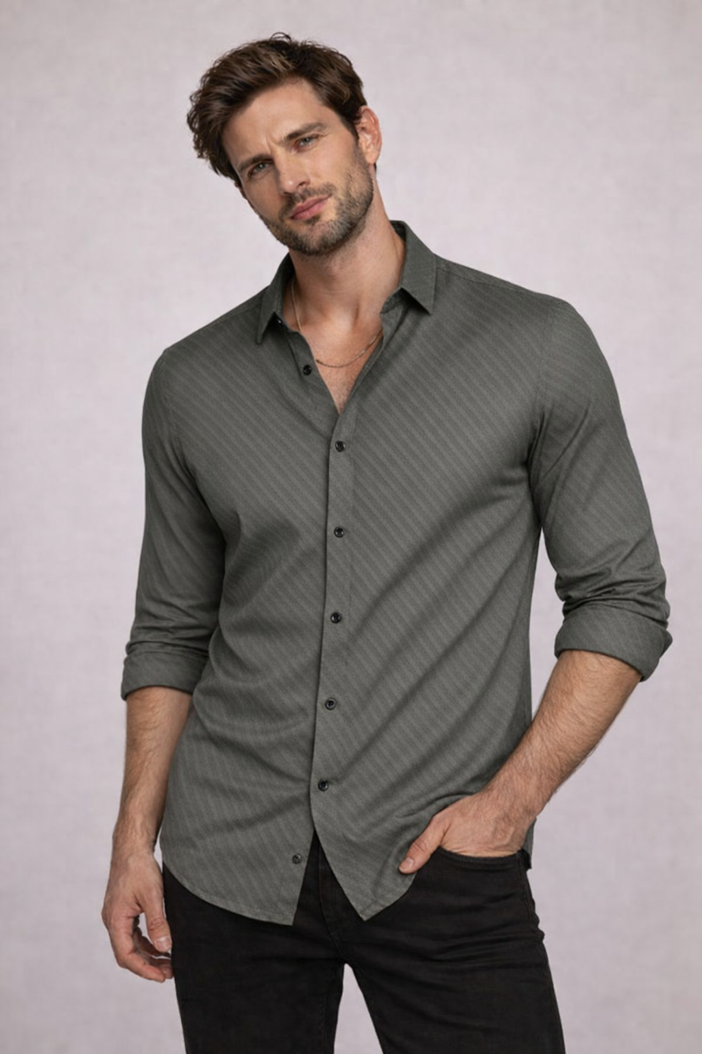 Men’s Slim Fit Casual Shirt