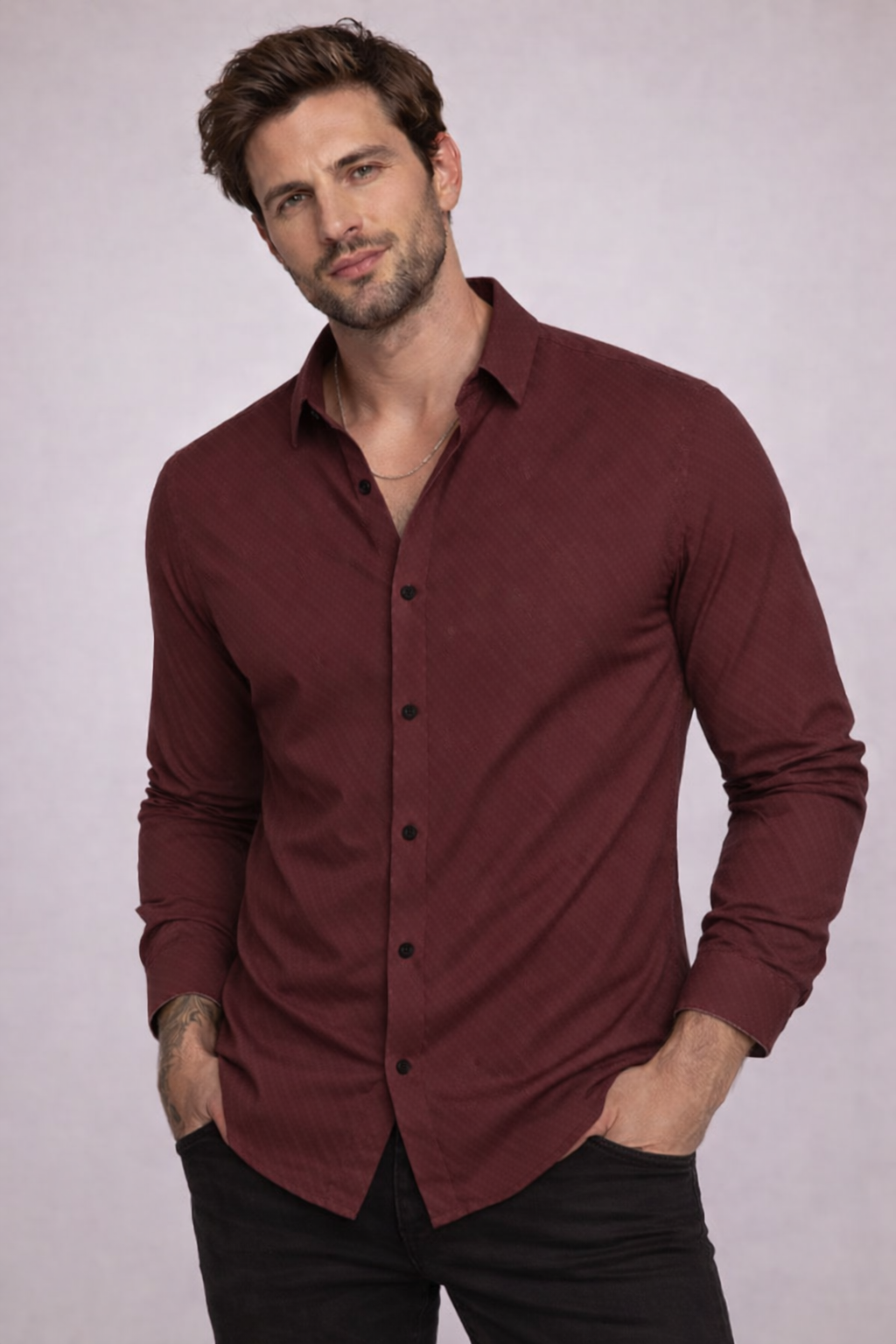 Men’s Slim Fit Casual Shirt